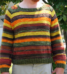 Basic man's striped crew neck raglan sweater