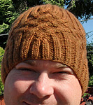 knotty but nice unisex hat knit in the round free knitting pattern