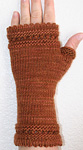 fingerless mittens; Malabrigo Worsted Merino Yarn, color 50 roanoke