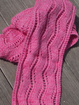 knit lace ribbon scarf free knitting pattern