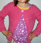 eyelet yoke cardigan crew neck sweater free knitting pattern