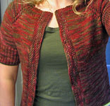 handknit short sleeve cardigan sweater;
