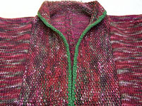 handknit kimono-style cardigan sweater;
