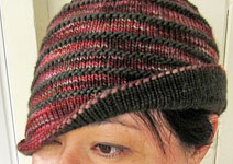 handknit hat; Malabrigo Merino Worsted Yarn color stonechat
