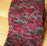 handknit scarf, neck warmer; Malabrigo Merino Worsted Yarn color stonechat