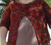 handknit cardigan sweater; Malabrigo Merino Worsted Yarn color stonechat