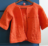 February Lady  free knitting pattern; Malabrigo Worsted Yarn, color #152 tiger lily