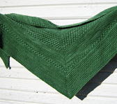 handkknit shawl, wrap; Malabrigo merino Worsted Yarn, color 117 verde adriana