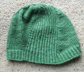 handknit hat, cap, cloche; Malabrigo merino Worsted Yarn, color 117 verde adriana