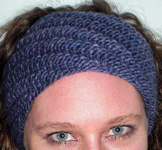 Malabrgo Merino Worsted yarn, color violetas 68, knitted hat band