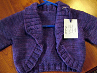 Malabrgo Merino Worsted yarn, color violetas 68, sweater