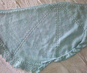 blanket with lace trim'
