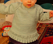 Flufflebottom Sweater, child's pullover raglan sweater free knitting pattern