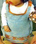 girls' knit dress, jumper free knitting pattern