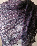 Malabrigo Silkpaca Yarn color abril knit lace shawl