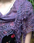 Handknit scarf with pattern Rainshine by Boo Knits