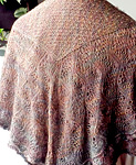 knit lacey shawl/wrap pattern Grue Cendre by Ambre Nid de Vigogne