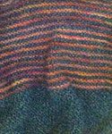 Malabrigo Silkpaca Yarn color arco iris knit striped shawl