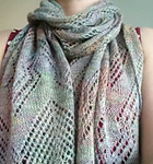 Knit lacey scarf pattern Cold Mountain by Kieran Foley
