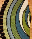 Malabrigo Silkpaca Yarn knit black striped shawl