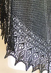 Malabrigo Silkpaca Yarn knit black lace shawl