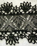 Malabrigo Silkpaca Yarn knit black lace scarf