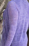 Malabrigo Silkpaca Yarn color cuarzo knit open front cardigan