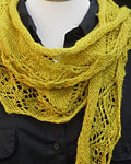 Malabrigo Silkpaca Yarn color frank ochre lace scarf