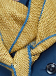 Malabrigo Silkpaca Yarn color frank ochre knit shawl