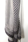 Malabrigo Silkpaca Yarn color natural and polar morn lace striped shawl
