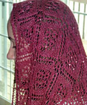 Malabrigo Silkpaca Yarn color pagoda knit lace scarf