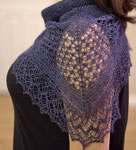 Malabrigo Silkpaca Yarn color paris night lace pullover sweater