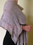 malabrigo silkpaca yarn color pearl knit lace shawl