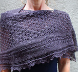 Hand knit lace shawl pattern Renewal by Jessica Miles