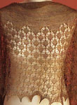 Malabrigo Silkpaca Yarn color piedras knit lace shawl