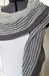 Malabrigo Silkpaca Yarn color polar morn knit striped scarf