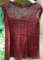 Pullover sweater vest pattern hand knit with Malabrigo Silkpaca pagoda