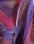 knit striped wrap pattern Samen by Stephen West