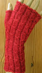 Malabrigo Silkpaca Yarn color ravelry red knit glove
