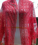 knit lace shawl pattern Roses in December by Marina Fitch