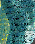 Malabrigo Silkpaca Yarn color solis knit lacey wrap