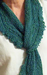Malabrigo Silkpaca Yarn color solis knit lacey scarf