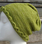 Malabrigo Silky Merino Yarn color lettuce hand knit hat