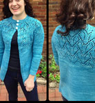 Morganite cardigan sweater in Malabrigo bobby blue