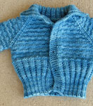 Bobby Blue Top Down Raglan Baby Sweater
