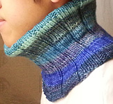 cowl neck scarf in colors mares, bobby blue, teal feather,  matisse blue