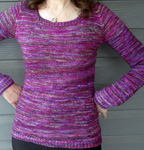 Behind My Back pullover sweater pattern by Justyna Lorkowska