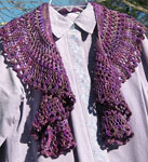 Hand knit lacey scarf pattern with Malabrigo silky merino sabiduria