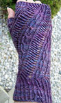 Hand knit glove knit with Malabrigo Sock Yarn color abril