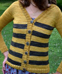 knit striped cardigan sweater